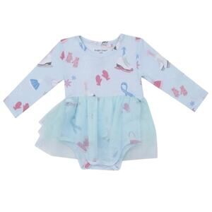 NWT Angel Dear Bamboo Ice Skating Long Sleeve Tutu Bodysuit Size 6-12 Months
